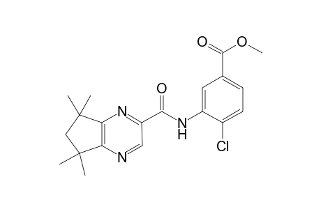 Methyl 4-chloro-3-[(5,6-(1,1,3,3-tetramethylcyclopentano)-2-pyrazinyl)carboxamido]benzoate