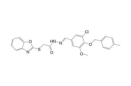 2-(1,3-benzoxazol-2-ylsulfanyl)-N'-((E)-{3-chloro-5-methoxy-4-[(4-methylbenzyl)oxy]phenyl}methylidene)acetohydrazide