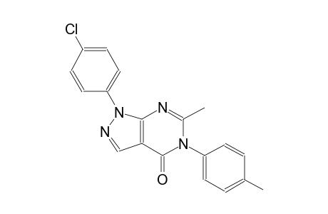 4H-pyrazolo[3,4-d]pyrimidin-4-one, 1-(4-chlorophenyl)-1,5-dihydro-6-methyl-5-(4-methylphenyl)-