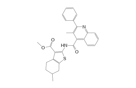 methyl 6-methyl-2-{[(3-methyl-2-phenyl-4-quinolinyl)carbonyl]amino}-4,5,6,7-tetrahydro-1-benzothiophene-3-carboxylate