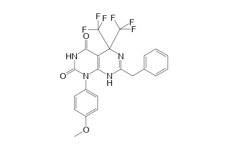 1-(4-Methoxyphenyl)-7-(phenylmethyl)-5,5-bis(trifluoromethyl)-8H-pyrimido[4,5-d]pyrimidine-2,4-dione