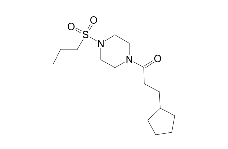 piperazine, 1-(3-cyclopentyl-1-oxopropyl)-4-(propylsulfonyl)-
