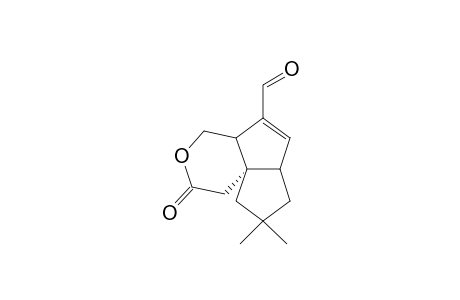 (9aS*)-1,2,3,4,4a,6a,7,8,9-Octahydro-8,8-dimethyl-2-oxopentaleno[1,6a-c]pyran-5-carbaldehyde