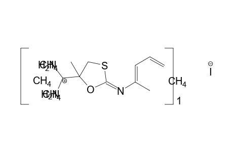 2-(4'-Phenylimino-5'-methyl-1',3'-oxathiolan-5'-yl)perhydropyrimidin-2-ylium iodide