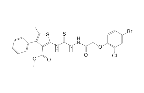 methyl 2-[({2-[(4-bromo-2-chlorophenoxy)acetyl]hydrazino}carbothioyl)amino]-5-methyl-4-phenyl-3-thiophenecarboxylate