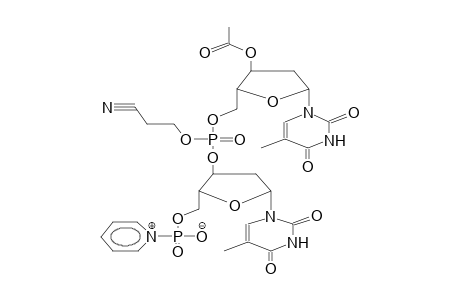 3'-O-ACETYL-5'-O-(5'-O-PYRIDINOPHOSPHORYLDEOXYTHYMID-3'-YLOXY(CYANOETHYL)PHOSPHORYL)DEOXYTHYMIDINE