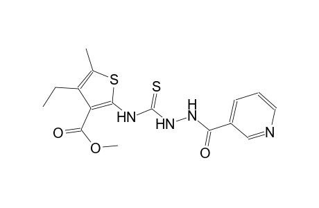 methyl 4-ethyl-5-methyl-2-({[2-(3-pyridinylcarbonyl)hydrazino]carbothioyl}amino)-3-thiophenecarboxylate