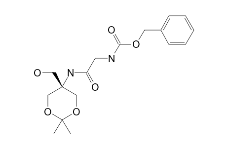 N-[2-[(2,2-dimethyl-5-methylol-1,3-dioxan-5-yl)amino]-2-keto-ethyl]carbamic acid benzyl ester