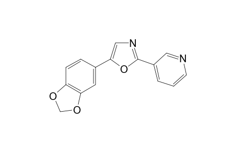 3-[5-(1,3-benzodioxol-5-yl)-1,3-oxazol-2-yl]pyridine