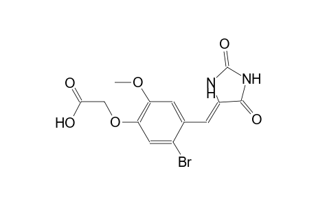 {5-bromo-4-[(Z)-(2,5-dioxo-4-imidazolidinylidene)methyl]-2-methoxyphenoxy}acetic acid