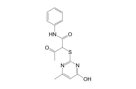 2-[(6-methyl-4-oxidanylidene-1H-pyrimidin-2-yl)sulfanyl]-3-oxidanylidene-N-phenyl-butanamide