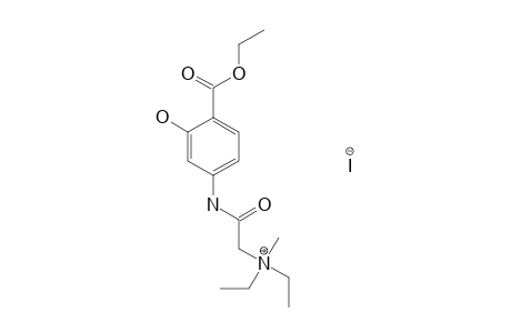 {[(4-CARBOXY-3-HYDROXYPHENYL)CARBAMOYL]METHYL}DIETHYLMETHYLAMMONIUM IODIDE,ETHYL ESTER