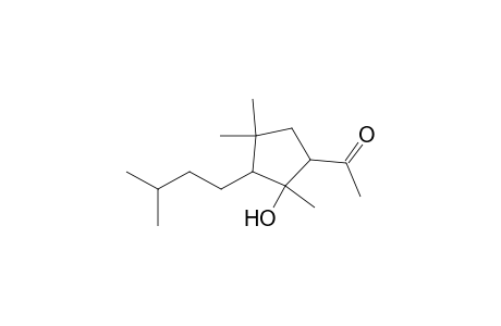 Ethanone, 1-[2-hydroxy-2,4,4-trimethyl-3-(3-methylbutyl)cyclopentyl]-