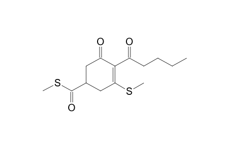 3-Cyclohexene-1-carbothioic acid, 3-(methylthio)-5-oxo-4-(1-oxopentyl)-, S-methyl ester