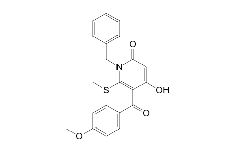 1-Benzyl-5-(4-methoxybenzoyl)-4-hydroxy-6-methylthio-2-pyridone