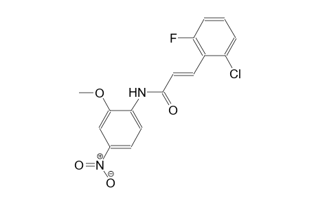 (2E)-3-(2-chloro-6-fluorophenyl)-N-(2-methoxy-4-nitrophenyl)-2-propenamide