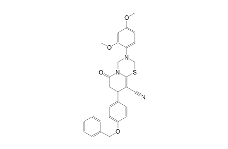 2H,6H-pyrido[2,1-b][1,3,5]thiadiazine-9-carbonitrile, 3-(2,4-dimethoxyphenyl)-3,4,7,8-tetrahydro-6-oxo-8-[4-(phenylmethoxy)phenyl]-