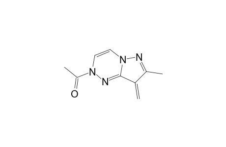 Pyrazolo[5,1-c][1,2,4]triazine, 2-acetyl-2,8-dihydro-7-methyl-8-methylene-