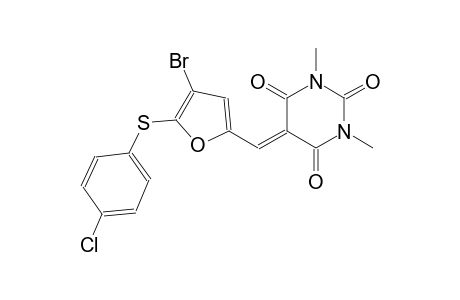 5-({4-bromo-5-[(4-chlorophenyl)sulfanyl]-2-furyl}methylene)-1,3-dimethyl-2,4,6(1H,3H,5H)-pyrimidinetrione