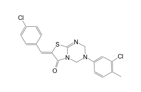 (7Z)-7-(4-chlorobenzylidene)-3-(3-chloro-4-methylphenyl)-3,4-dihydro-2H-[1,3]thiazolo[3,2-a][1,3,5]triazin-6(7H)-one