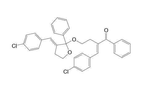 2-{2-[3-(4-Chlorobenzylidene)-2-phenyltetrahydrofuran-2-yloxy]ethyl}-3-(3-chlorophenyl)-1-phenylpropenone