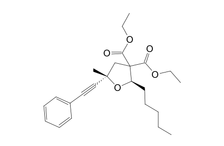 Diethyl 5-methyl-2-pentyl-5-(phenylethynyl)oxolane-3,3-dicarboxylate