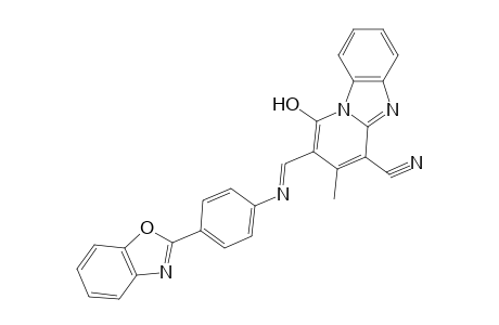 2-({[4-(1,3-benzoxazol-2-yl)phenyl]imino}methyl)-1-hydroxy-3-methylpyrido[1,2-a]benzimidazole-4-carbonitrile