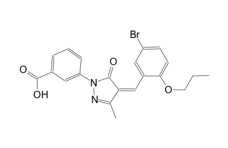 3-[(4Z)-4-(5-bromo-2-propoxybenzylidene)-3-methyl-5-oxo-4,5-dihydro-1H-pyrazol-1-yl]benzoic acid