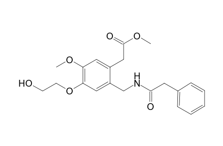 Methyl (4-(2-(hydroxyethoxy)-5-methoxy-2-{[(phenylacetyl)amino]methyl}phenyl)acetate