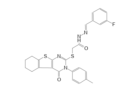 N'-[(E)-(3-fluorophenyl)methylidene]-2-{[3-(4-methylphenyl)-4-oxo-3,4,5,6,7,8-hexahydro[1]benzothieno[2,3-d]pyrimidin-2-yl]sulfanyl}acetohydrazide