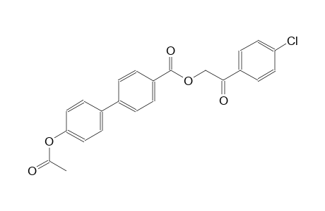 [1,1'-biphenyl]-4-carboxylic acid, 4'-(acetyloxy)-, 2-(4-chlorophenyl)-2-oxoethyl ester