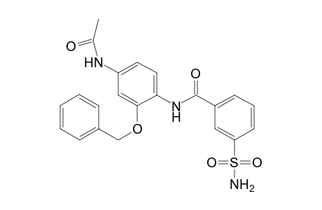 Benzamide, N-[4-(acetylamino)-2-(phenylmethoxy)phenyl]-3-(aminosulfonyl)-