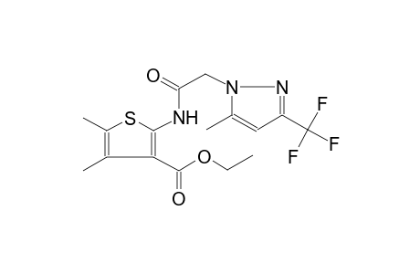 ethyl 4,5-dimethyl-2-({[5-methyl-3-(trifluoromethyl)-1H-pyrazol-1-yl]acetyl}amino)-3-thiophenecarboxylate