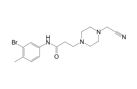N-(3-Bromo-4-methyl-phenyl)-3-(4-cyanomethyl-piperazin-1-yl)-propionamide