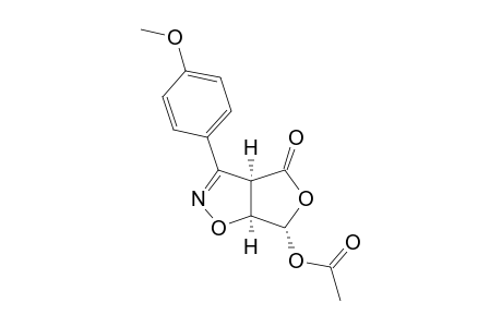 3-(4-METHOXYPHENYL)-4-OXO-6-ACETOXY-3A,4,6,6A-TETRAHYDROFURO-[3,4-D]-ISOXAZOLE