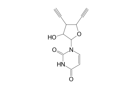 1-[4',5'-Diethynyltetrahydro-3'-hydroxyfuran-2'-yl]pyrimidine-2,4(!H,3H)-dione