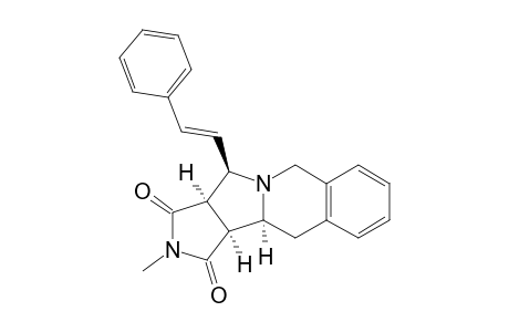 1H-Pyrrolo[3',4':3,4]pyrrolo[1,2-b]isoquinoline-1,3(2H)-dione, 3a,4,6,11,11a,11b-hexahydro-2-methyl-4-(2-phenylethenyl)-, (3a.alpha.,4.beta.,11a.alpha.,11b.alpha.)-