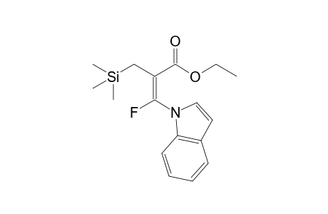 (Z)-3-fluoro-3-(1-indolyl)-2-(trimethylsilylmethyl)-2-propenoic acid ethyl ester