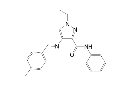 1H-pyrazole-3-carboxamide, 1-ethyl-4-[[(E)-(4-methylphenyl)methylidene]amino]-N-phenyl-
