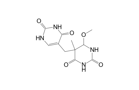 6-Methoxy-5,6-dihydro-5-(.alpha.-thyminyl)thymine