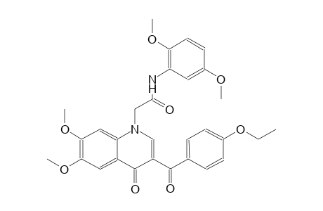 1-quinolineacetamide, N-(2,5-dimethoxyphenyl)-3-(4-ethoxybenzoyl)-1,4-dihydro-6,7-dimethoxy-4-oxo-