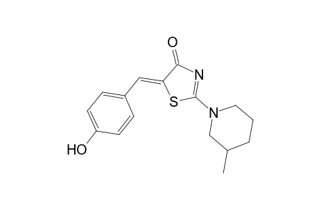 (5Z)-5-(4-Hydroxybenzylidene)-2-(3-methyl-1-piperidinyl)-1,3-thiazol-4(5H)-one