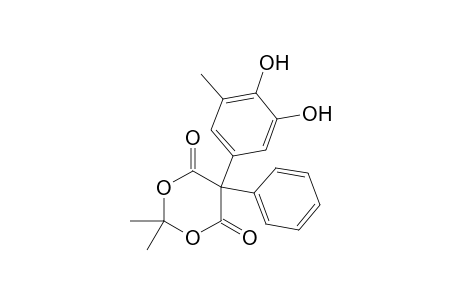 5-(3,4-Dihydroxy-5-methylphenyl)-2,2-dimethyl-5-phenyl-1,3-dioxane-4,6-dione