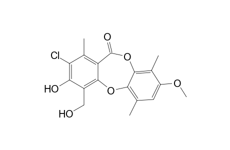 11H-Dibenzo[b,e][1,4]dioxepin-11-one, 2-chloro-3-hydroxy-4-(hydroxymethyl)-8-methoxy-1,6,9-trimethyl-