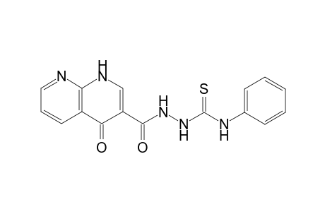 2-(4-oxo-1,4-dihydro-1,8-naphthyridine-3-carbonyl)-N-phenylhydrazinecarbothioamide