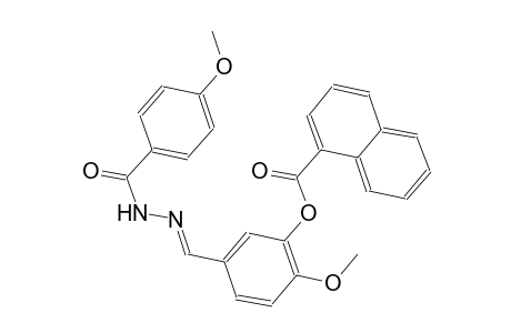 2-methoxy-5-{(E)-[(4-methoxybenzoyl)hydrazono]methyl}phenyl 1-naphthoate