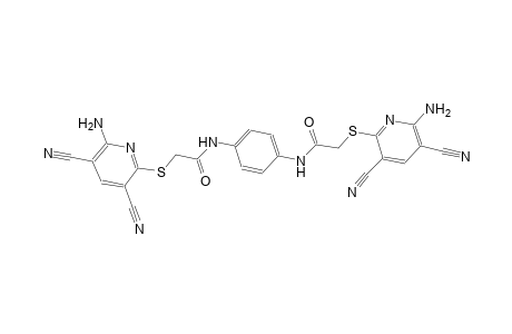 2-[(6-amino-3,5-dicyano-2-pyridinyl)sulfanyl]-N-[4-({[(6-amino-3,5-dicyano-2-pyridinyl)sulfanyl]acetyl}amino)phenyl]acetamide
