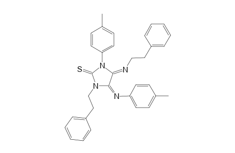 1-(2-phenylethyl)-4-(2-phenylethylimino)-3-(p-tolyl)-5-(p-tolylimino)-imidazolidine-2-thione
