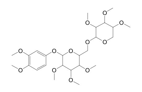 2-(3,4-Dimethoxyphenoxy)-6-[(3,4,5-trihydroxyoxan-2-yl)oxymethyl]oxane-3,4,5-triol, 6me derivative