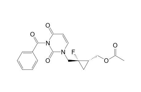 3-Benzoyl-1-{[(trans)-1'-fluoro-2'-(acetoxymethyl)cycloprop-1'-yl]methyl}-uracil